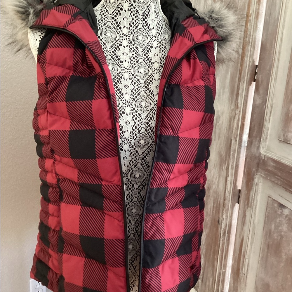 Plaid Puffer Vest